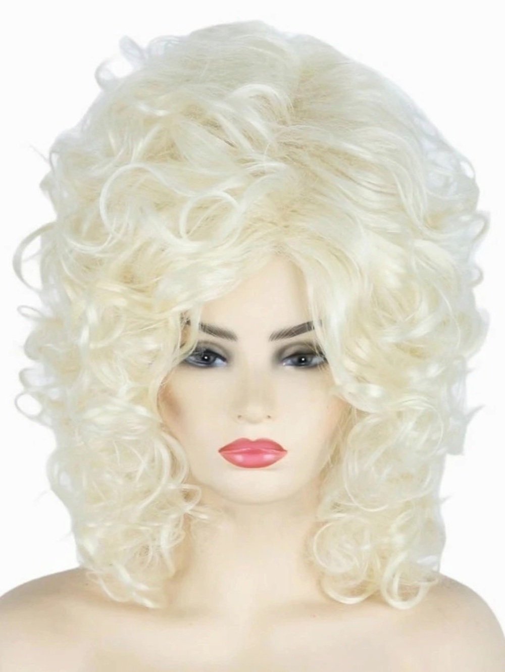 New Dolly Parton Curly Blonde Wig Costume